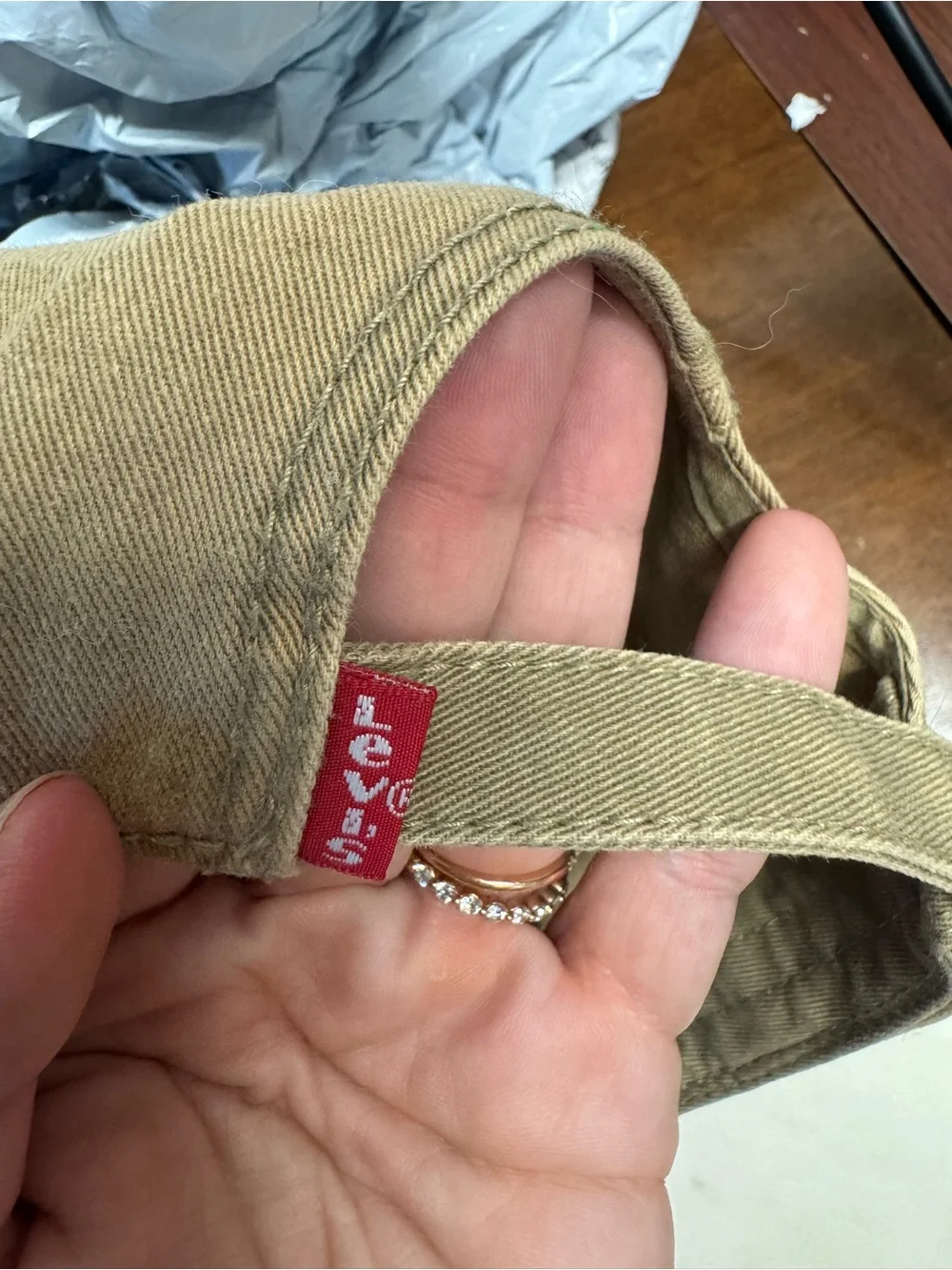 Levi's Khaki/Tan Cotton Logo Cap